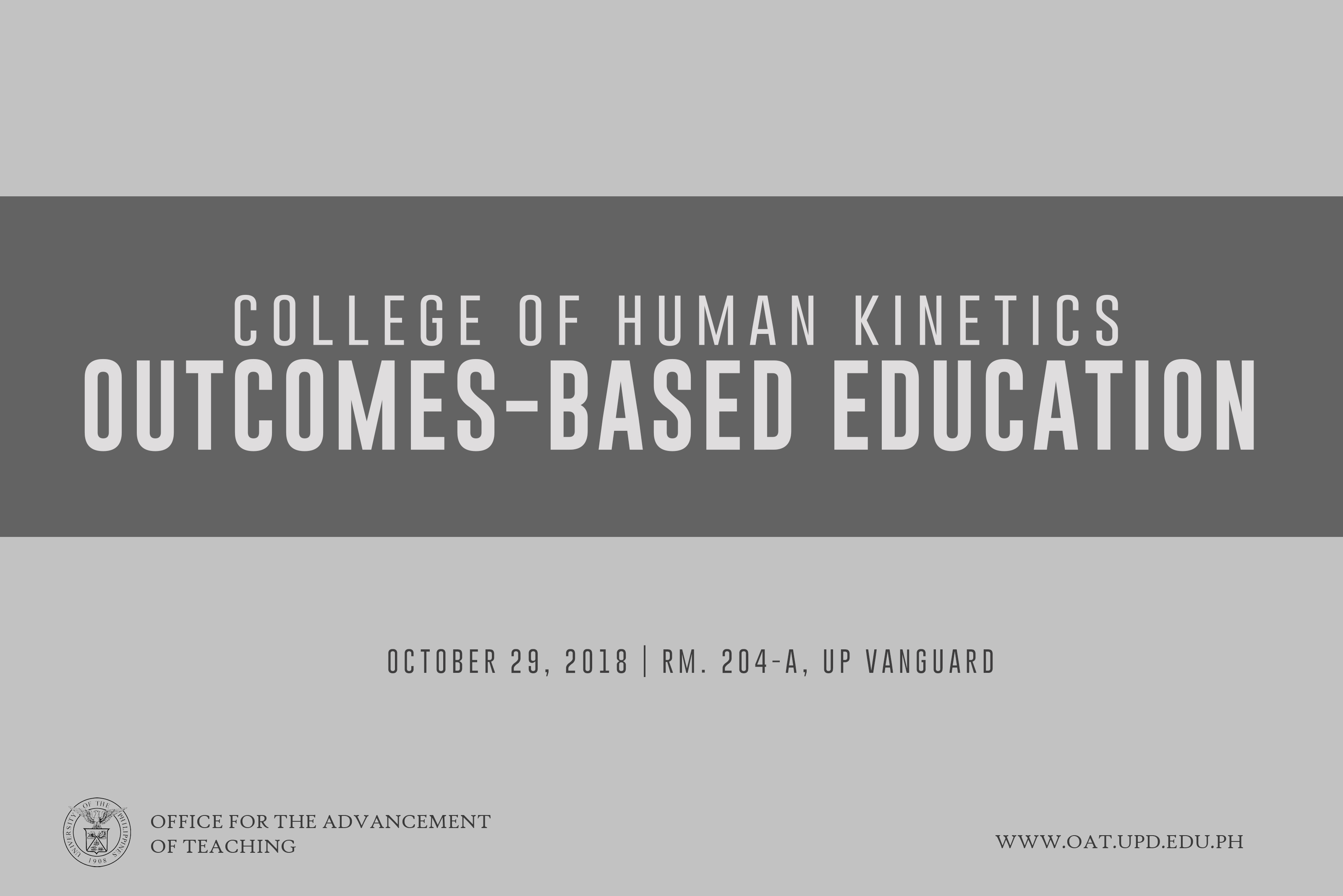 Outcomes-Based Education Seminar for College of Human Kinetics