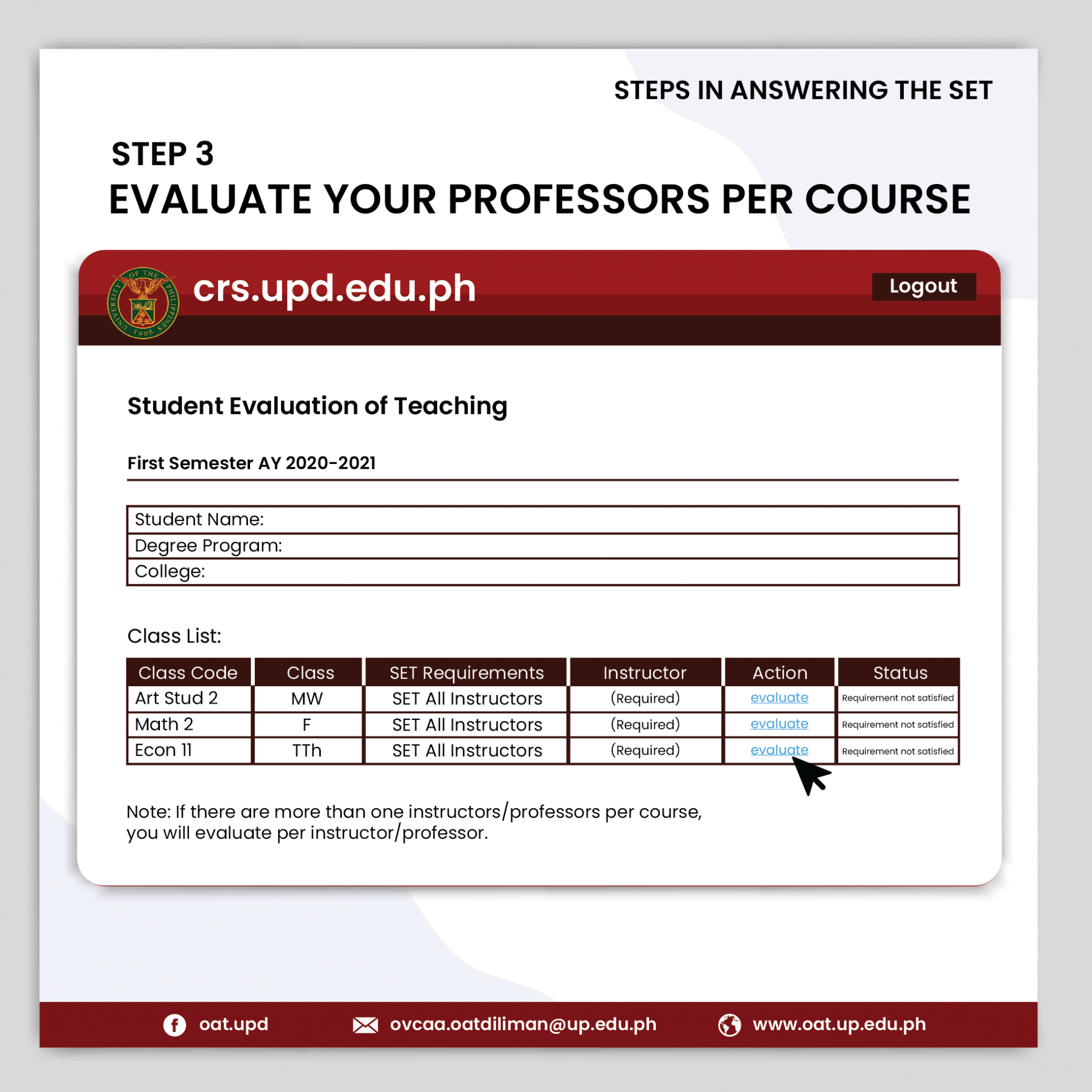 Student Evaluation of Teaching (SET) – Office for the Advancement of ...